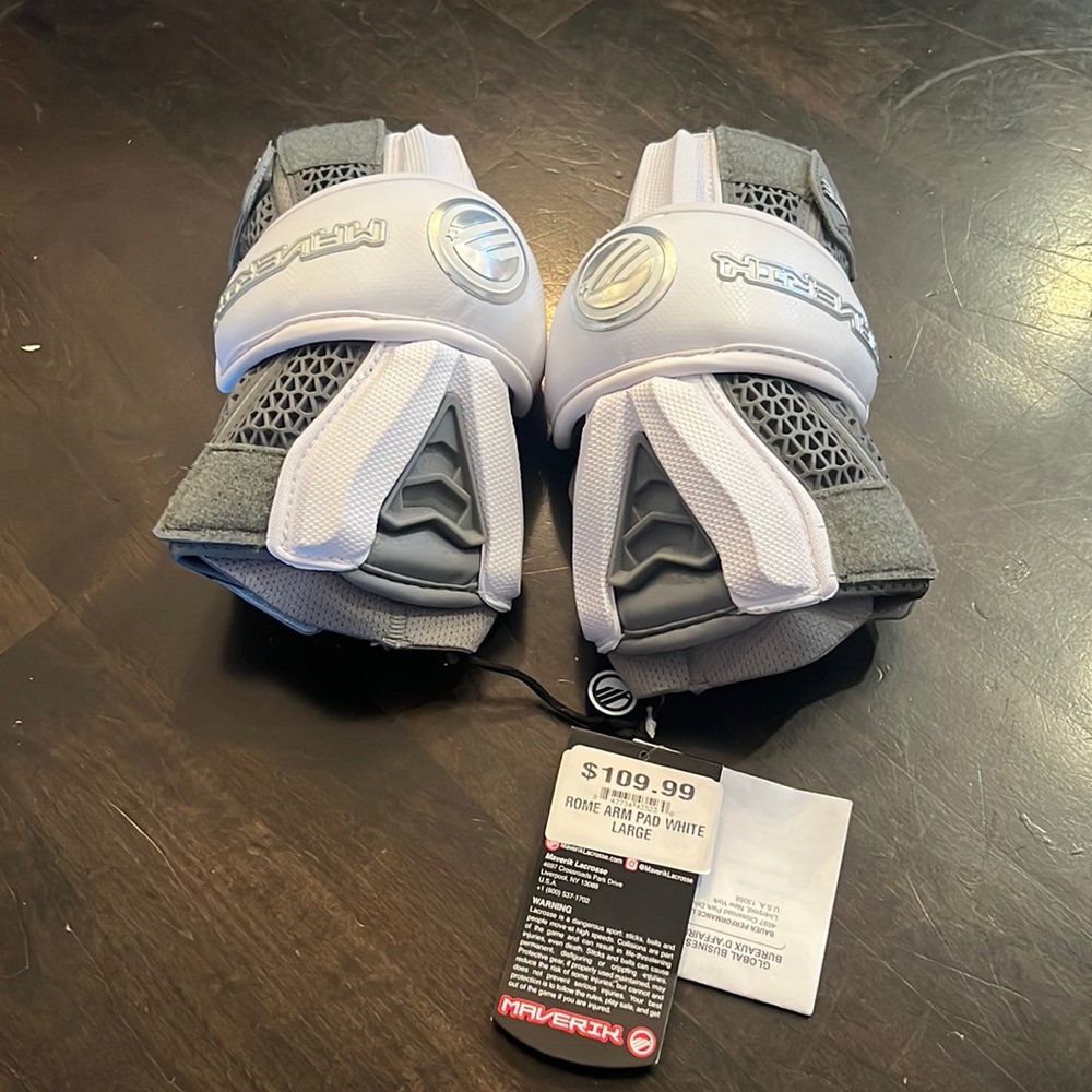 Rome white arm pads- Men Large